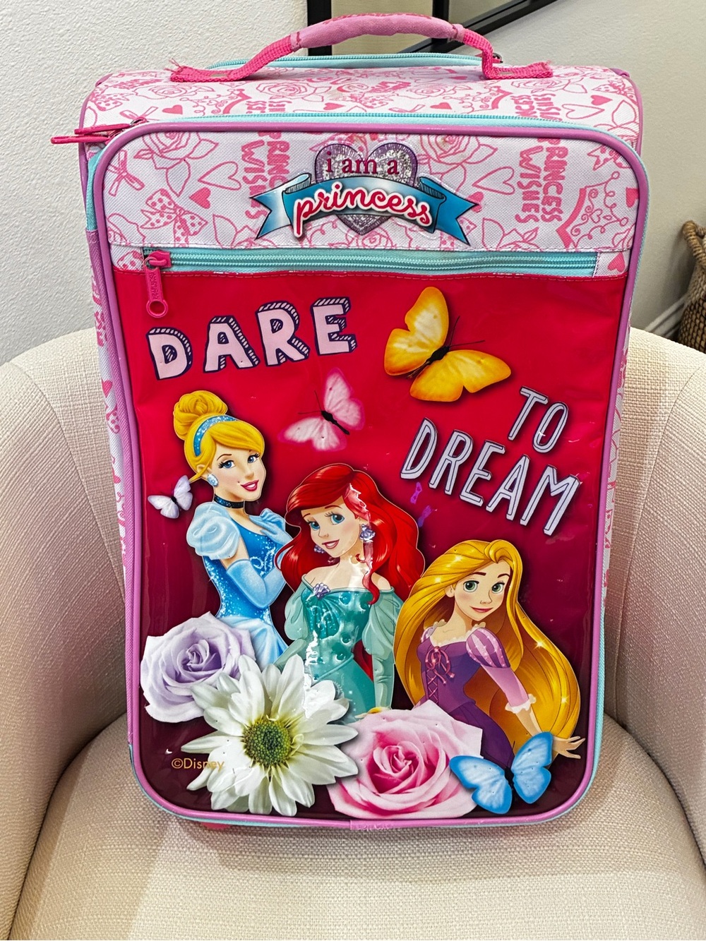 American Tourister Pink Floral Kids Carry Bag